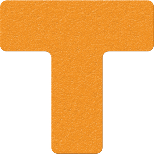 Lean 5S Manufacturing Markers, T, 6" L x 6" W, Orange, Vinyl