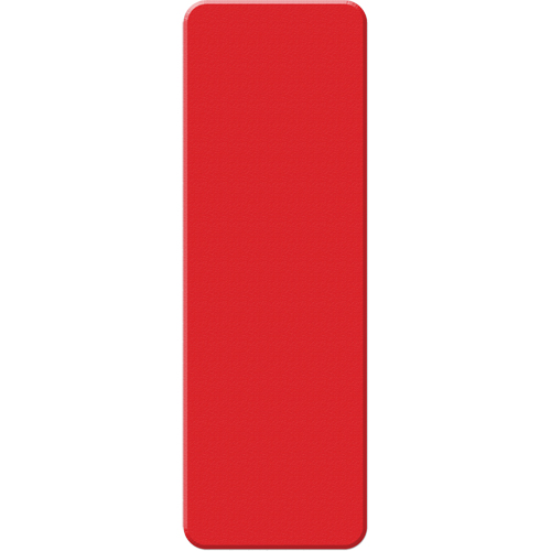 Armor Stripe Lean/5S Markers, Rectangle, 6" L x 2" W, Red, Plastic