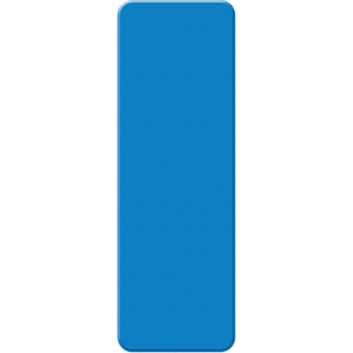 Armor Stripe Lean/5S Markers, Rectangle, 6" L x 2" W, Blue, Plastic