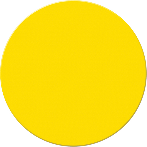 Armor Stripe Lean/5S Markers, Circle, 6" L x 6" W, Yellow, Plastic
