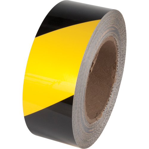 Tuff Mark® Floor Marking Tape, 3" x 100', Polyester, Black and Yellow