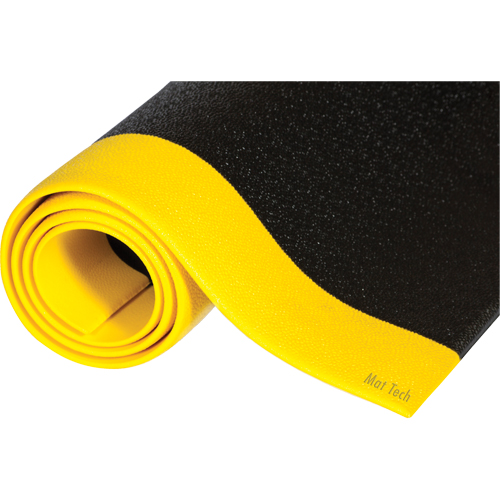 Comfort-King™ Mats, Smooth, 4' x 6' x 3/8", Black/Yellow, Sponge