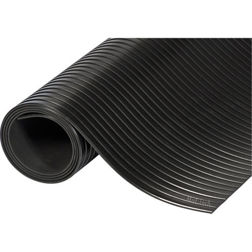 Wide Rib Mats, Runner, 4' x 8' x 1/8", Black