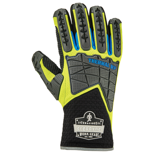 ProFlex® Performance Dorsal Impact-Reducing Gloves + Thermal WP, Small, Suede Palm, Safety Cuff