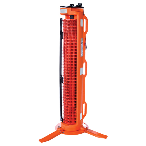 3-Legged Barrier, 50' L, Plastic, Orange