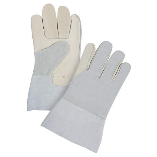 Split-Back Premium Work Gloves, Large, Grain Cowhide Palm