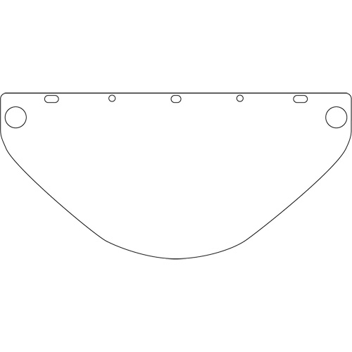 Dynamic™ Die Cut Faceshield Visor, PETG, Clear Tint