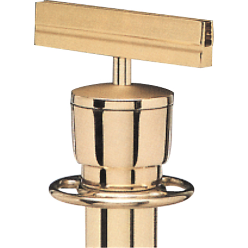 Sign Bracket for Portable Post, Polished Brass