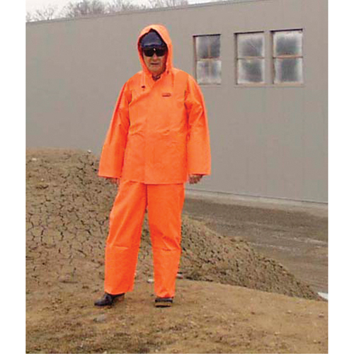 Hurricane Flame Retardant/Oil Resistant Rain Suits - Rainsuits, Large, High Visibility Orange