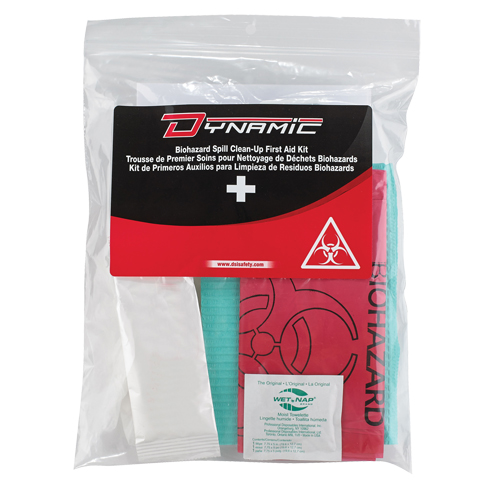 Dynamic™ Biohazard Spill Clean-Up First Aid Kit, Class 1 Medical Device, Resealable Plastic Bag