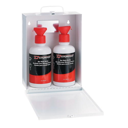 Dynamic™ Eyewash Station with Empty Bottles, Double