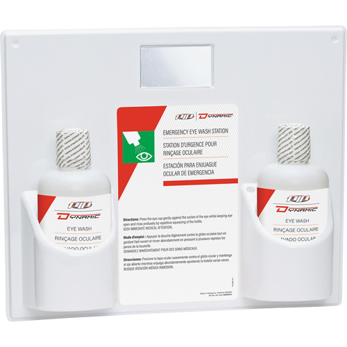 Dynamic™ Eyewash Station with Isotonic Solution, Double