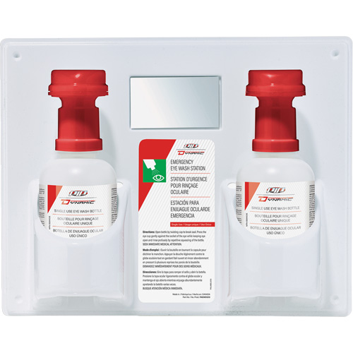 Dynamic™ Single-Use Eyewash Station with Isotonic Solution, Double