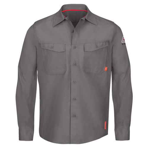 IQ Endurance® Men's Work Shirts, Large, Grey