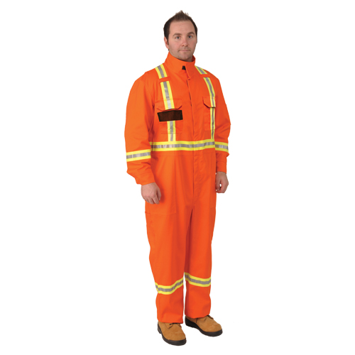 Firewall FR® Striped Coveralls, Size Medium, Orange