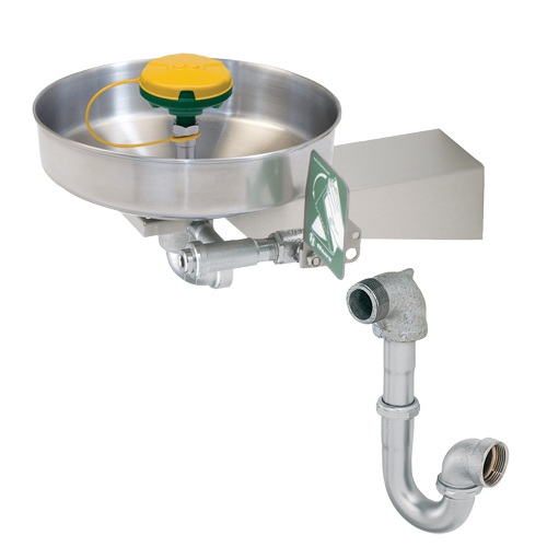 Axion® Eye/Face Wash Station, Wall-Mount Installation, Stainless Steel Bowl