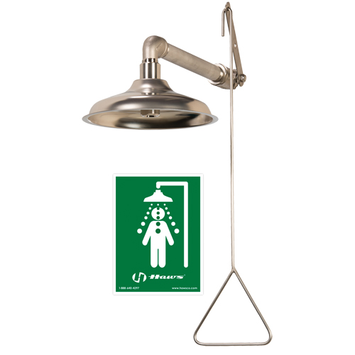 All Stainless Steel Drench Shower, Wall-Mount