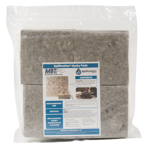 Spilltration™ Husky Pads, Oil Only, 16" x 16", 17.2 gal. Absorbancy