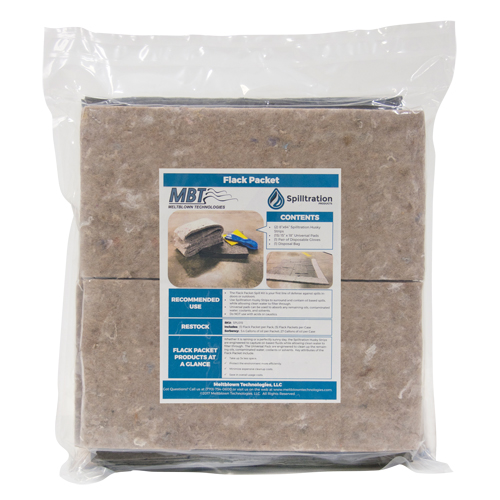 Flack Pack Spill Kits, Oil Only, Bag, 27 US gal. Absorbancy
