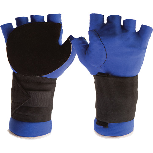 Anti-Impact Glove with Wrist Support, Size Large, Split Leather Palm