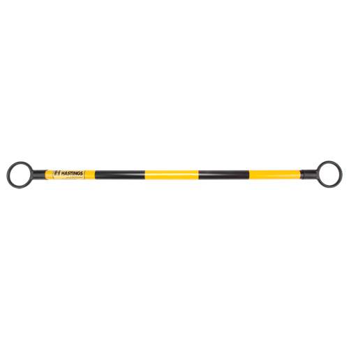 Telescopic Barricade Bar, 85" Extended Length, Black/Yellow