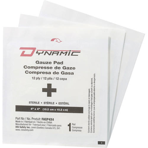 Dynamic™ Gauze, Pad, 4" L x 4" W, Sterile, Medical Device Class 1