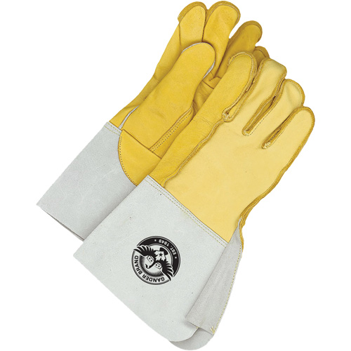 Welding Gloves, Grain Cowhide/Grain Deerskin, Size Small
