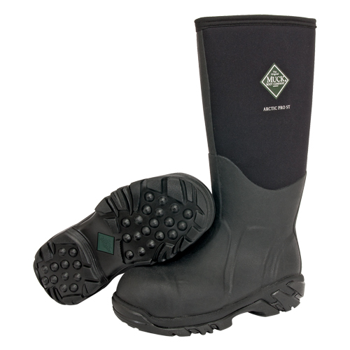 Arctic Pro Extreme Conditions Work Boot, Rubber, Steel Toe, Size 8, Puncture Resistant Sole