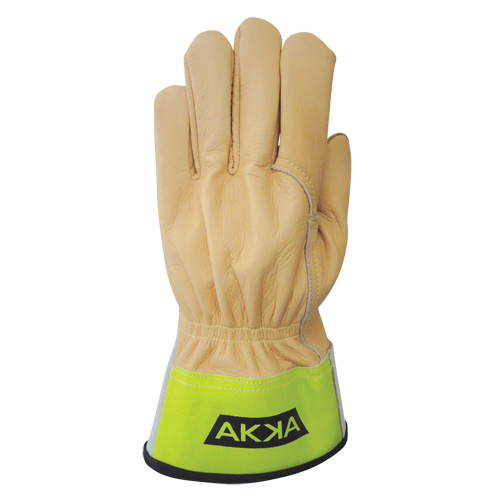 Lineman's Gloves, Medium, Grain Cowhide Palm