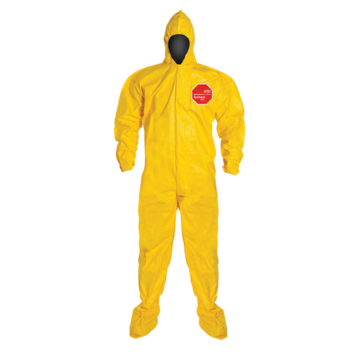 Coveralls, X-Large, Yellow, Tychem® 2000