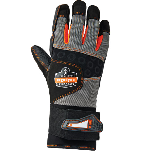 Proflex® 9012 Anti-Vibration Gloves with Wrist Support, Size Large, Synthetic Palm