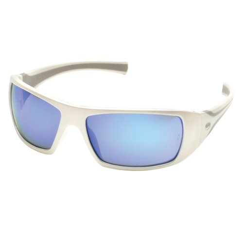 Goliath Safety Glasses, Blue/Mirror Lens, Anti-Scratch, Meets/Exceeds CSA Z94.3