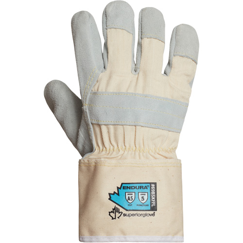 Endura® Cut-Resistant Gloves, 2X-Large, Split Leather Palm