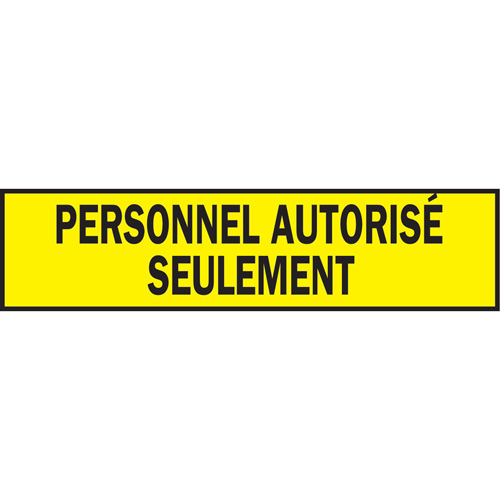 Warning Barricade Tape, French, 3" W x 200' L, 3.5 mils, Black on Yellow