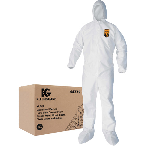 Kleenguard™ A40 Coveralls, 2X-Large, White, Microporous
