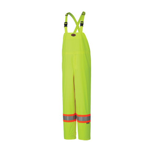 5597 150D Lightweight Safety Bib Pant, Polyester, Large, High Visibility Lime-Yellow