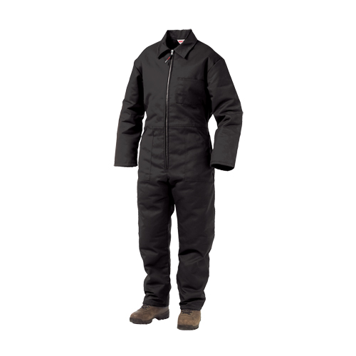 Lined Twill Coveralls, Men's, Black, Size Large