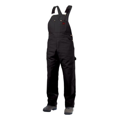 Unlined Duck Overalls, Men's, Small, Black