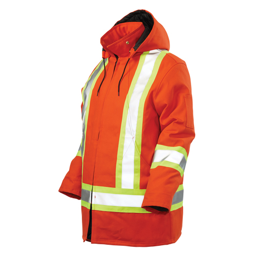 Safety Parka, High Visibility Orange, Small