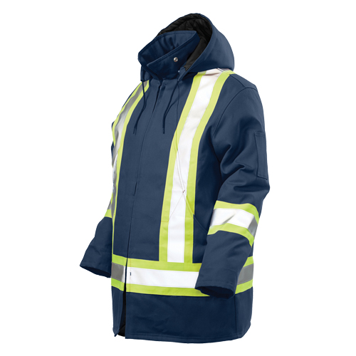 Safety Parka, Navy Blue, Medium
