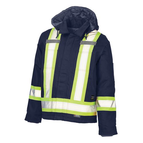 Safety Jacket, Navy Blue, Medium