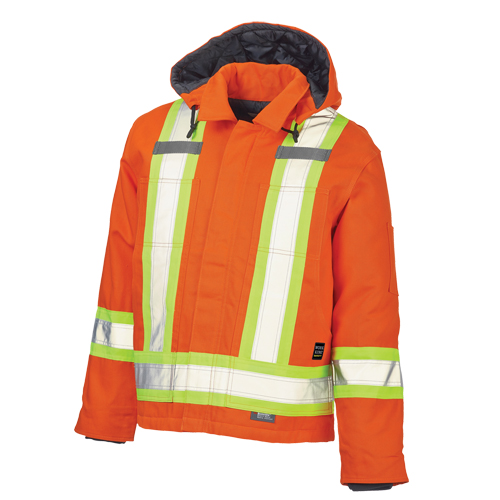 Safety Jacket, High Visibility Orange, X-Large