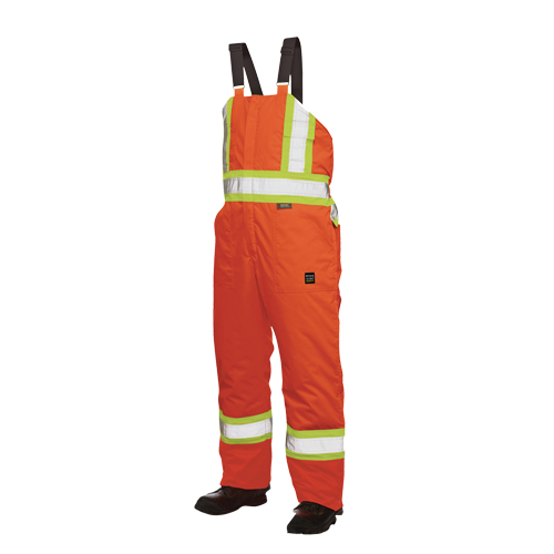 Lined Safety Overalls, Polyester/Polyurethane, 2X-Large, High Visibility Orange