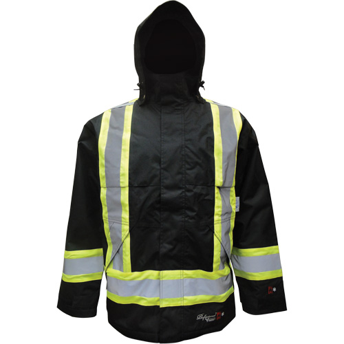 Insulated Jacket, Polyester/Polyurethane, Black, Small