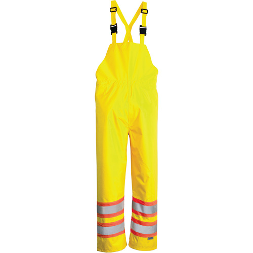 Open Road® Bib Pants, Polyester, X-Large, High Visibility Lime-Yellow