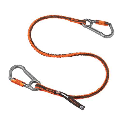 Squids® 3118F(x) Locking Tool Lanyard, Bungee, Dual Carabiner