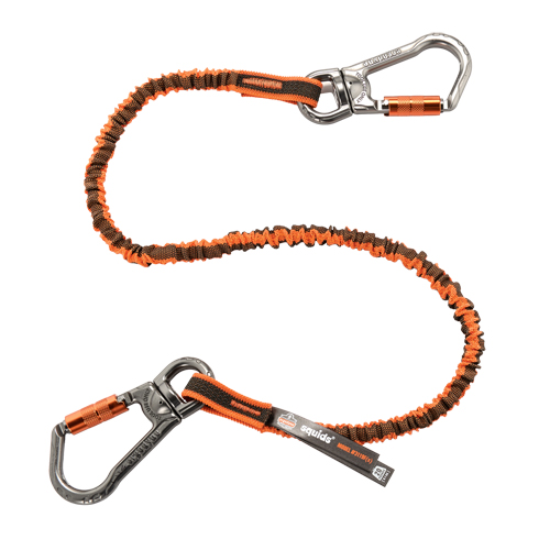 Squids® 3119F(x) Double-Locking Tool Lanyard with Swivel, Bungee, Dual Carabiner
