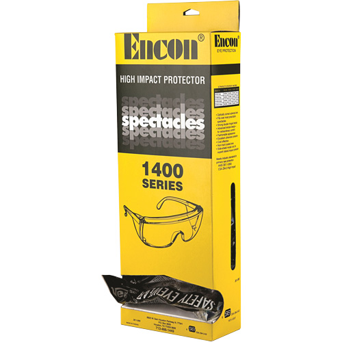 Veratti® Tuff Spec® 1400 Series Safety Glasses with Encon® Dispenser Box, Clear Lens, ANSI Z87+/Meets/Exceeds CSA Z94.3