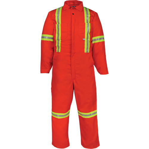 Deluxe Reflective Coveralls, 52, Orange