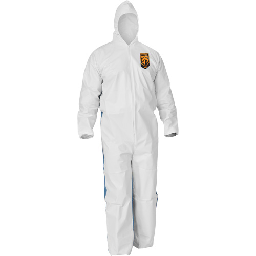 Kleenguard™ A40 Coveralls with Breathable Back, Large, Blue/White, Microporous/SMS